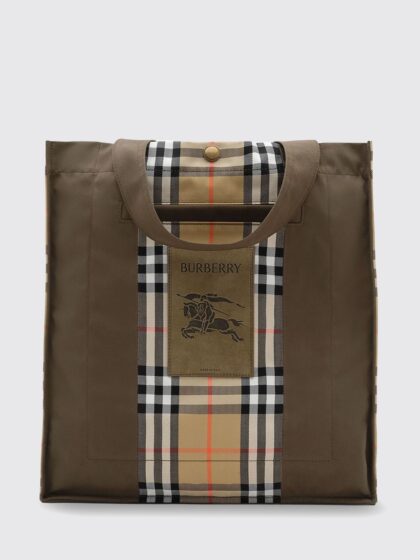 BURBERRY Trench Tote Bag in Vintage Check Fabric with EKD Logo