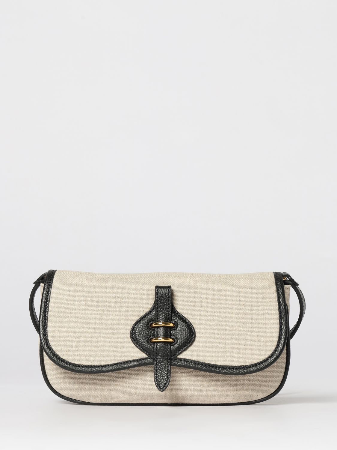 COCCINELLE Mavery Canvas and Grained Leather Bag