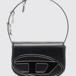 DIESEL 1DR Mini Bag in Smooth Leather with Oval D Logo and Removable Charm