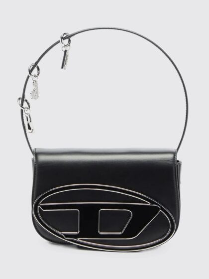 DIESEL 1DR Mini Bag in Smooth Leather with Oval D Logo and Removable Charm