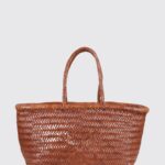 DRAGON DIFFUSION Mini Flat Gora Bag in Woven Leather