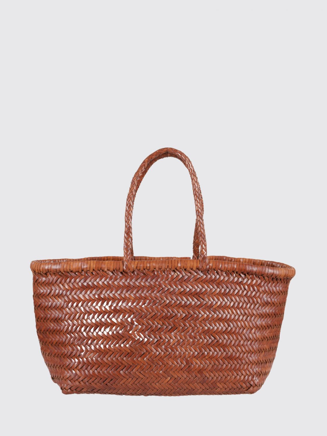 DRAGON DIFFUSION Mini Flat Gora Bag in Woven Leather