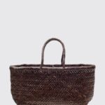 DRAGON DIFFUSION Mini Flat Gora Bag in Woven Leather