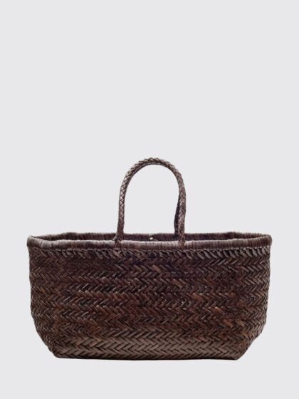 DRAGON DIFFUSION Mini Flat Gora Bag in Woven Leather
