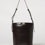 ELISABETTA FRANCHI Naplak Effect Bucket Bag
