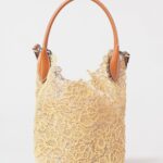 ERMANNO SCERVINO Embroidered Floral Motif Mesh Nylon And Raffia Bag