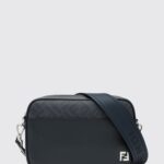 FENDI Squared FF Coated Leather And Cotton Bag