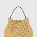 FENDI Tote Bag Woman color Natural