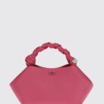 GANNI Grained Recycled Leather Blend Mini Bow Bag
