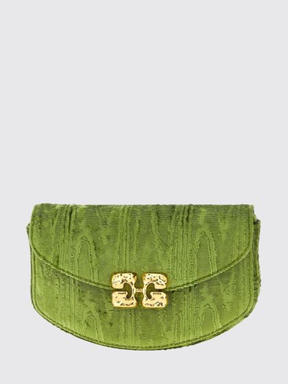 GANNI Lulu Moiré Velvet Wallet On Chain Bag