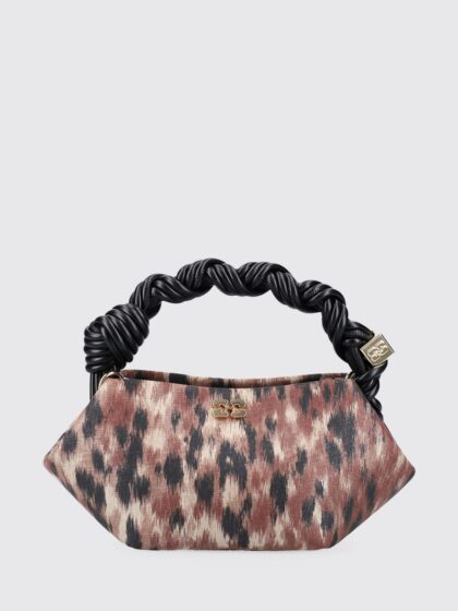 GANNI Mini Bow Animal Print Polyester Bag