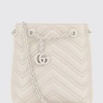 GUCCI GG Marmont Mini Chevron Matelassé Nappa Leather Bucket Bag