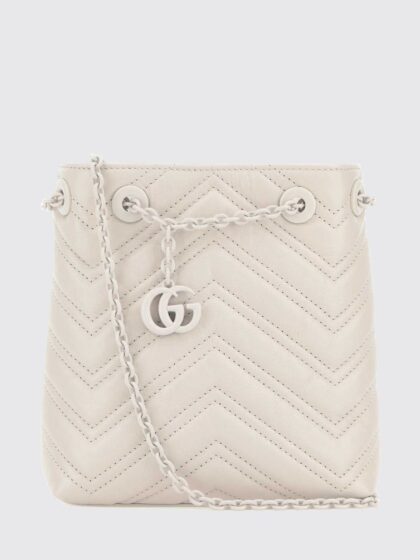 GUCCI GG Marmont Mini Chevron Matelassé Nappa Leather Bucket Bag