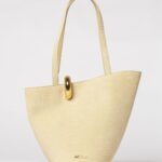 JACQUEMUS Bambola Medium Croc Print Nubuck Bag