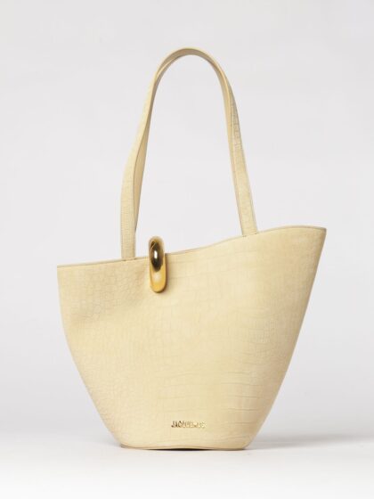 JACQUEMUS Bambola Medium Croc Print Nubuck Bag