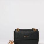 JUST CAVALLI Grained Faux Leather Shoulder Bag