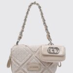 LA CARRIE Tweed Mini Shoulder Bag with Woven Chain Handle