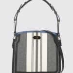 LANVIN Striped Canvas Bag