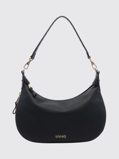 LIU JO Synthetic Leather Hobo Bag with Monogram and Removable Strap