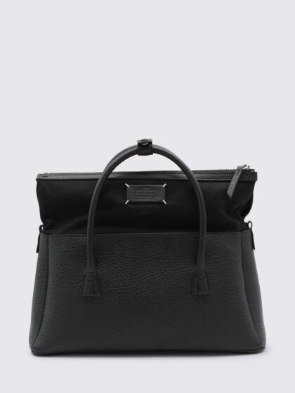 MAISON MARGIELA 5AC East West Bag in Grained Leather and Canvas