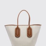 MARC JACOBS Large Babe Tote Bag in Cotton Canvas with Double Handle