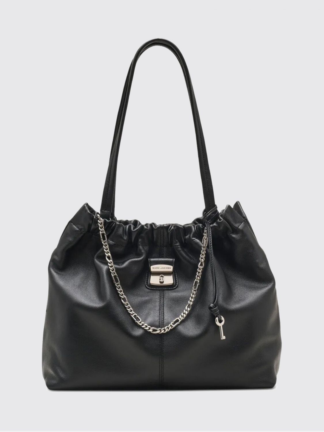 MARC JACOBS The Cristina Draped Lambskin Leather Shoulder Bag