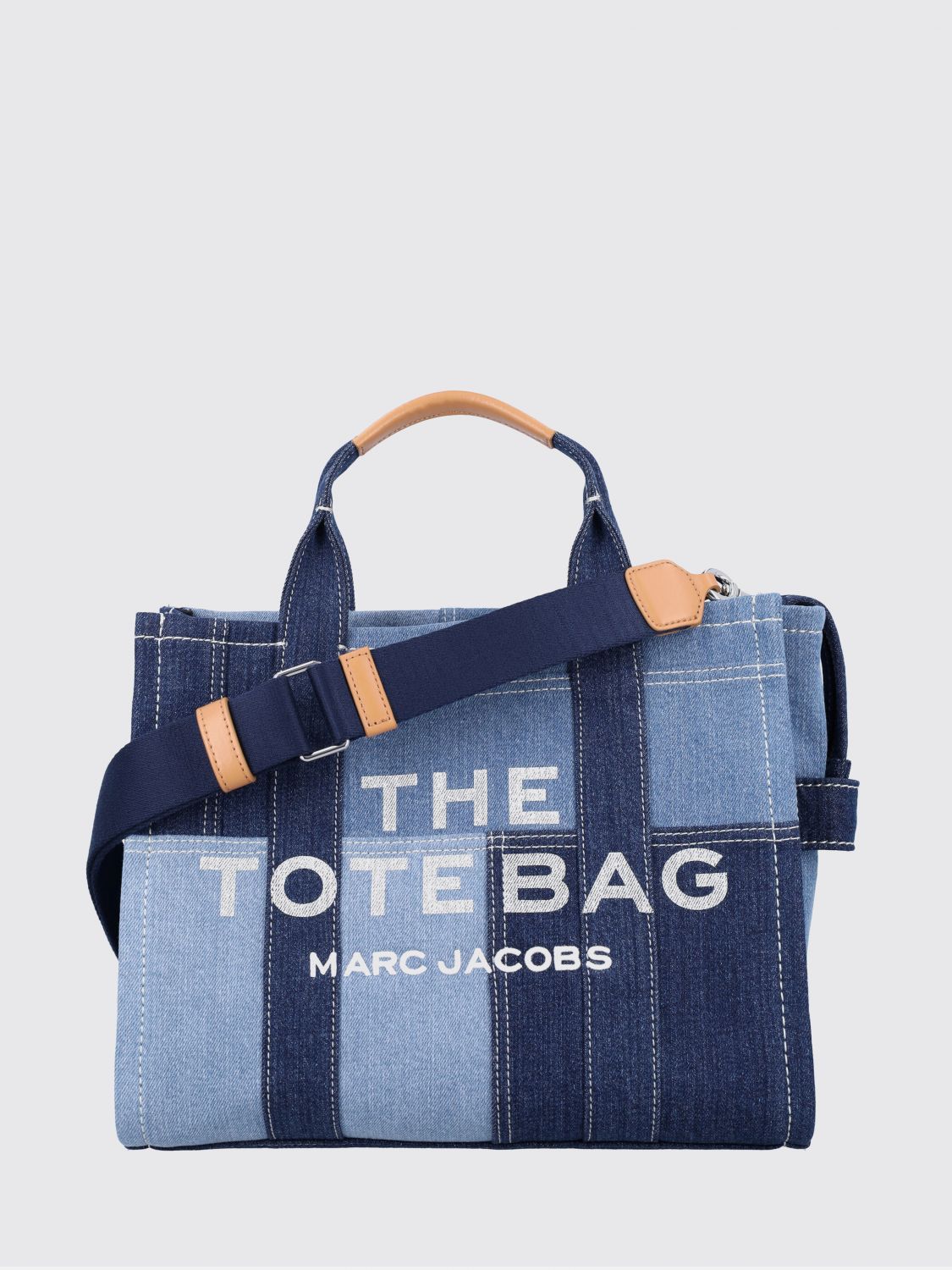 MARC JACOBS The Medium Tote Bag in Patchwork Denim