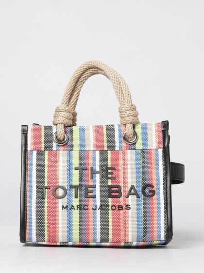 MARC JACOBS The Small Tote Bag in Multicolor Striped PVC