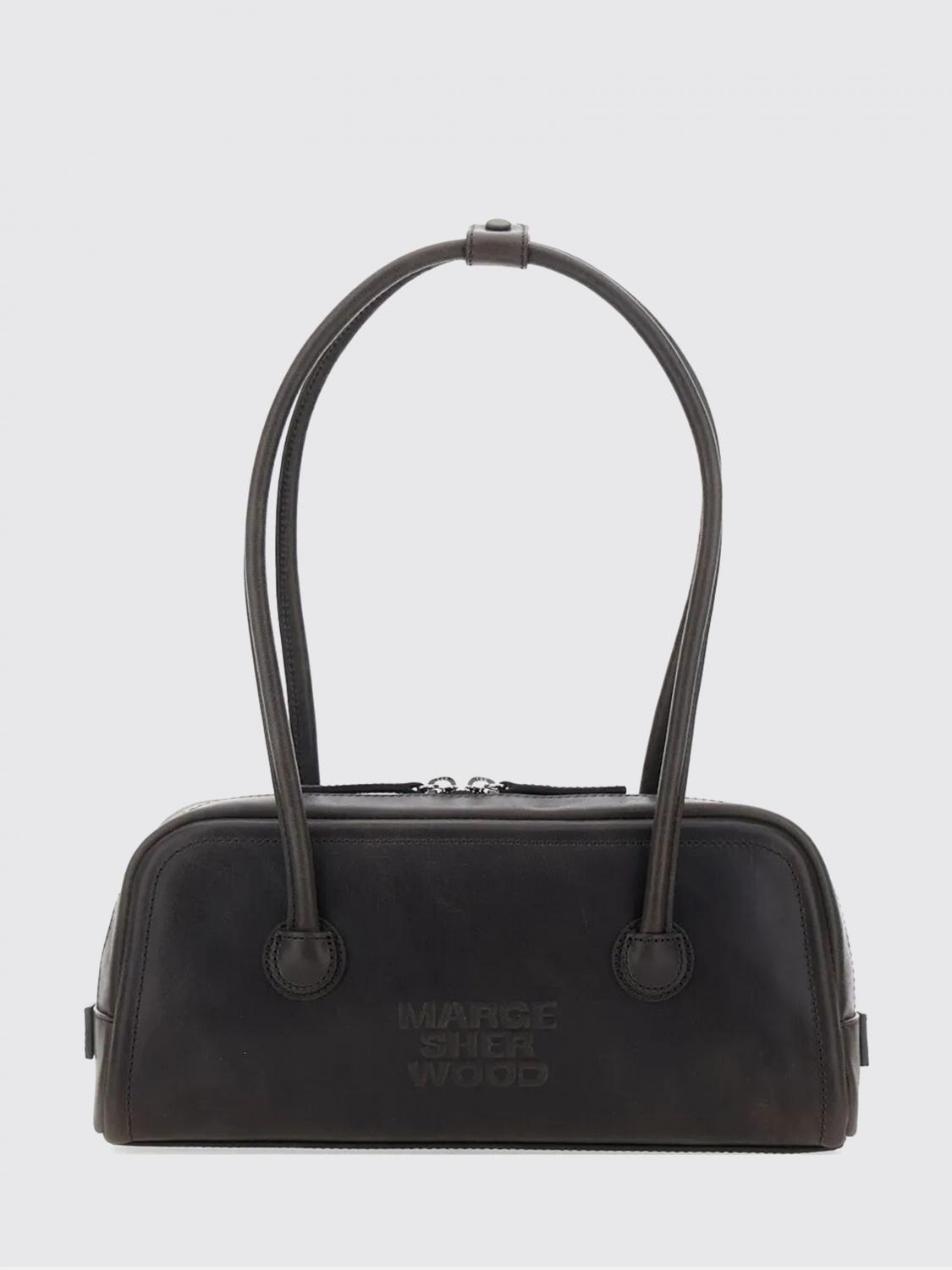MARGE SHERWOOD Aged Leather Boston Bag