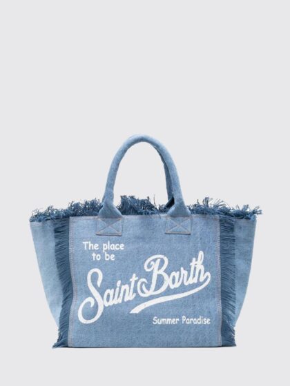 MC2 SAINT BARTH Vanity Bag in Cotton Denim with Logo
