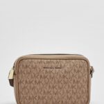 Michael Kors Jet Set Grained Coated Cotton Bag with Printed MK Monogram
