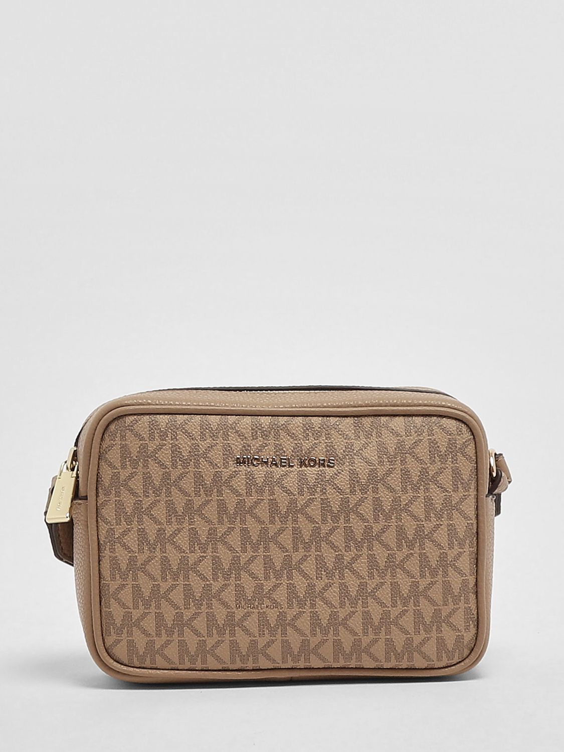 Michael Kors Jet Set Grained Coated Cotton Bag with Printed MK Monogram