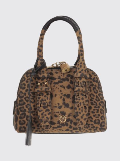 PINKO Animal Print Suede Mini Escape Bag