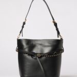 PINKO Belt Bag Leather Bucket Bag with Micro Studs