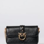 PINKO Love Birds Leather Mini Crossbody Bag