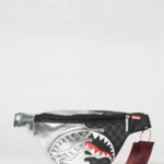 SPRAYGROUND Saffiano Coated Cotton Belt Bag with Check Pattern and Logo