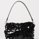 STAUD Timmy Rectangular Mini Shoulder Bag with Sequins and Removable Handle