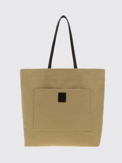 THE ROW Large Tori Tote Bag in Cotton Canvas with Double Leather Handles