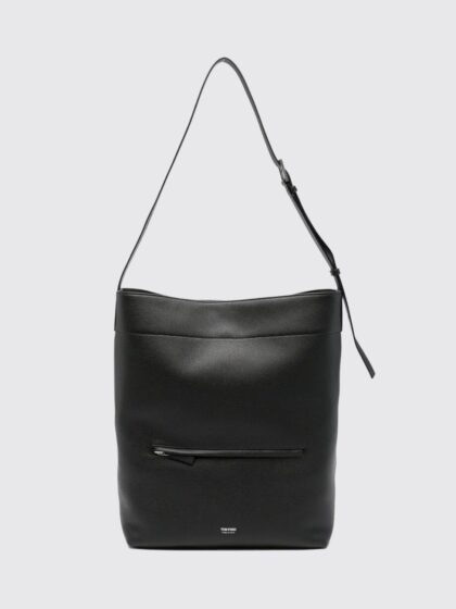 TOM FORD Large Calfskin Leather Shoulder Bag with an Adjustable Handle