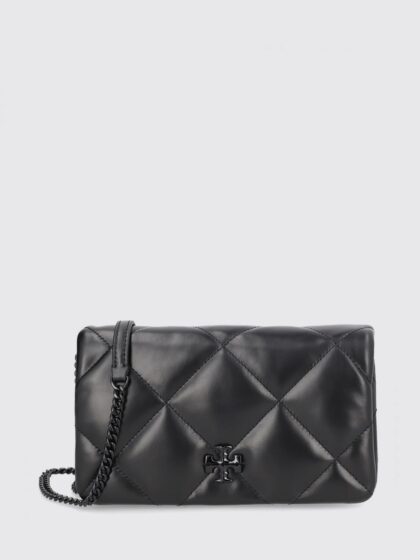 TORY BURCH Kira Quilted Leather Mini Bag with Double T Logo and Chain Strap