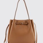 TORY BURCH Romy Grained Leather Bucket Bag