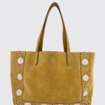 VALENTINO GARAVANI Suede Shoulder Bag with Eyelets