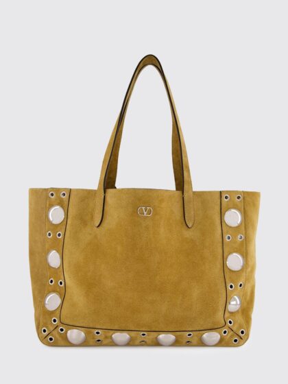 VALENTINO GARAVANI Suede Shoulder Bag with Eyelets
