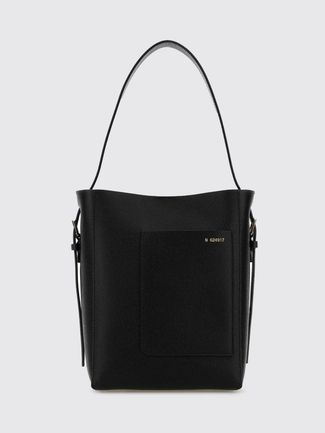 VALEXTRA Grained Leather Bucket Bag
