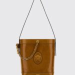 VERSACE Leather Pivot Bucket Bag