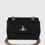 VIVIENNE WESTWOOD Victoria Saffiano Leather Mini Shoulder Bag with Orb Logo