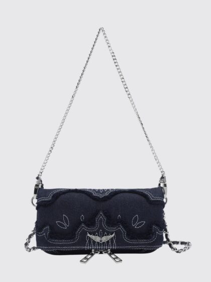 ZADIG & VOLTAIRE Rock Nano Embroidered Denim Mini Bag