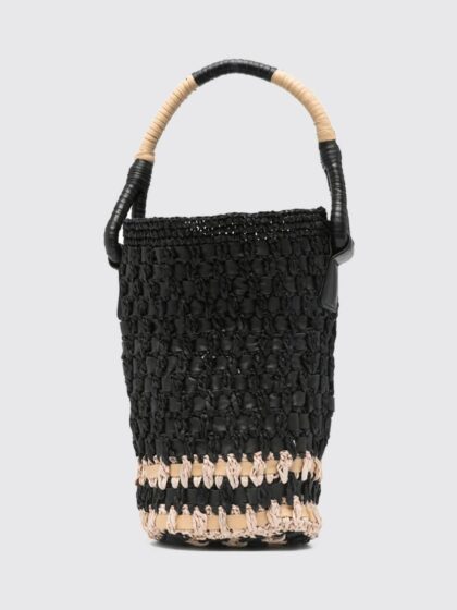 ALYSI Crochet Raffia Bucket Bag