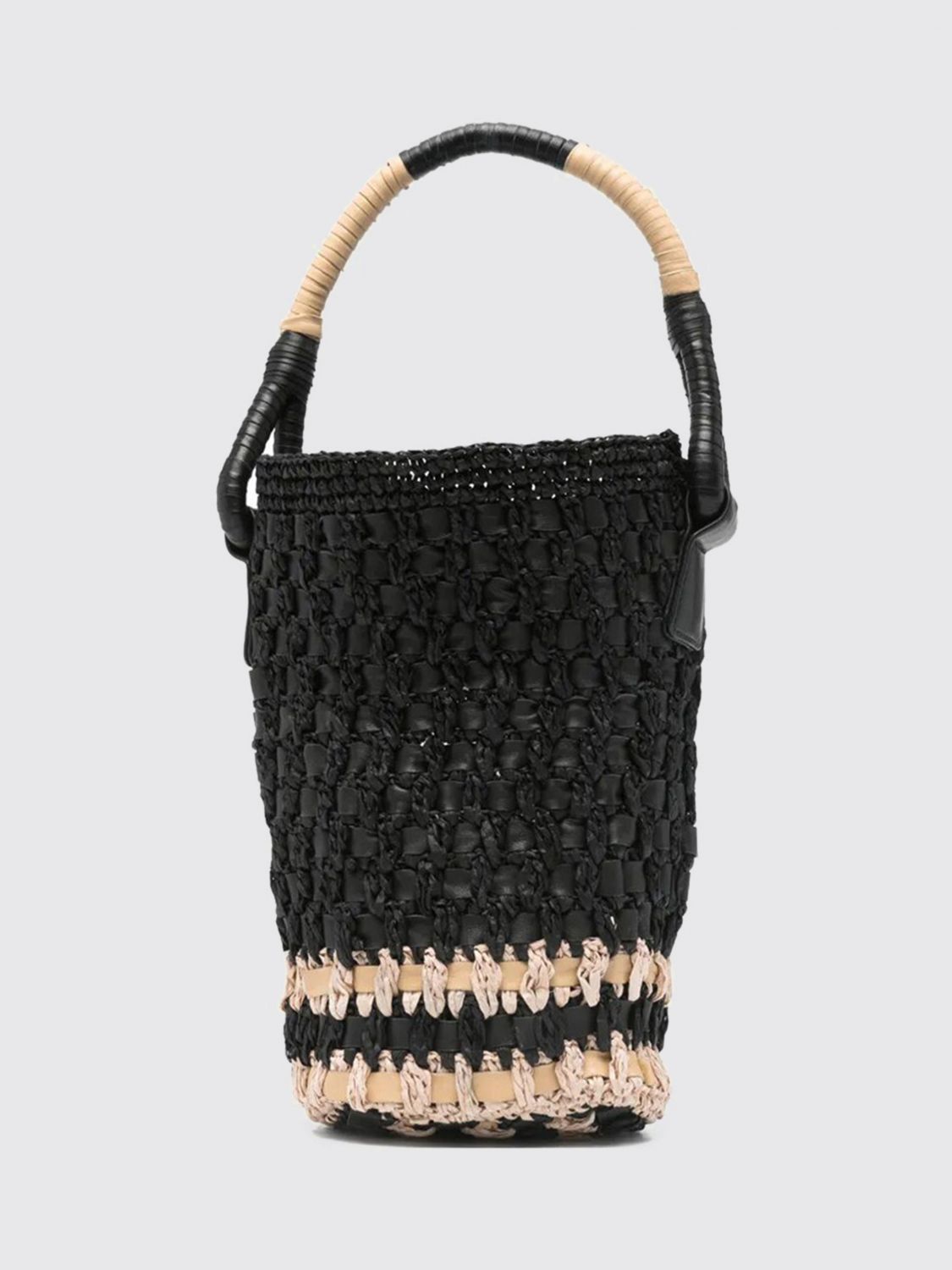 ALYSI Crochet Raffia Bucket Bag