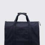 A. P.C. Cotton Canvas Tote Bag with Double Handle and Zip Closure